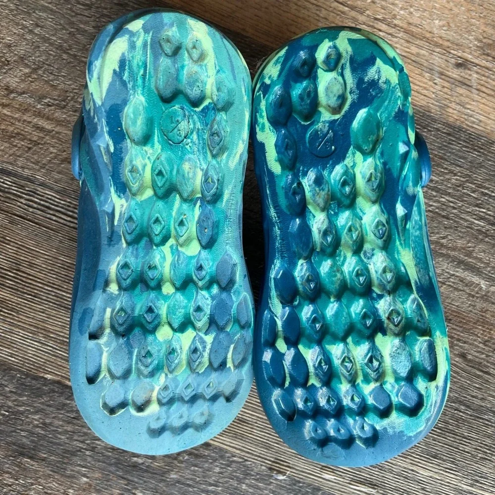Rockin Kids Clogs Water‎ Shoes Slip On Comfort Blue Green Size Unknown